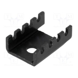 20 pcs : D03A - Heatsink: moulded, U, TO202,TO220, black, L: 19.05mm, W: 13.21mm