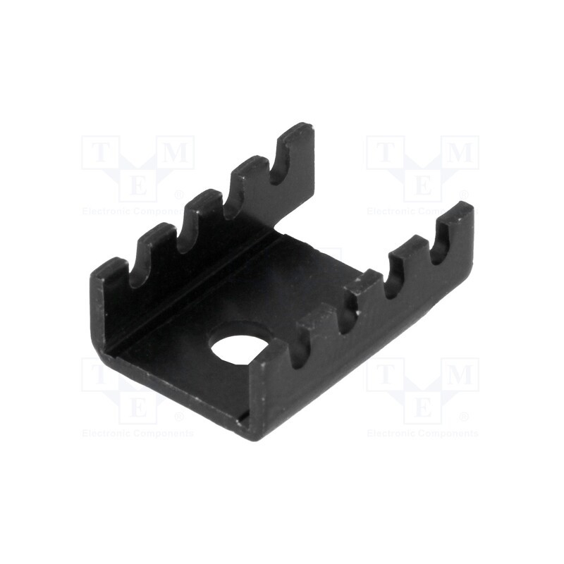 20 pcs : D03A - Heatsink: moulded, U, TO202,TO220, black, L: 19.05mm, W: 13.21mm