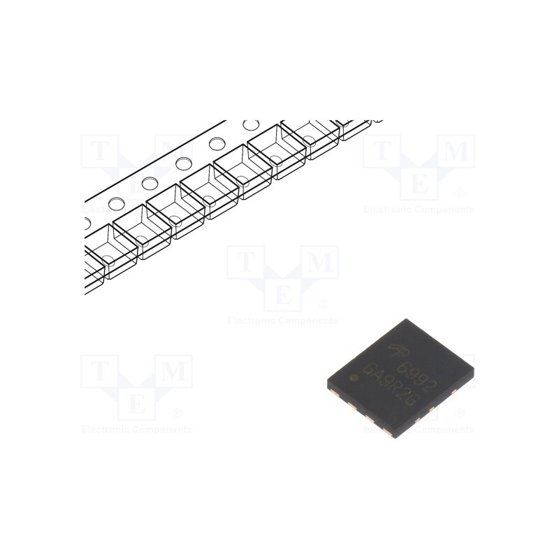 10 pcs : AON6992 - Transistor: N-MOSFET x2, unipolar, 30V, 67/31A, 18/8W, DFN5x6D