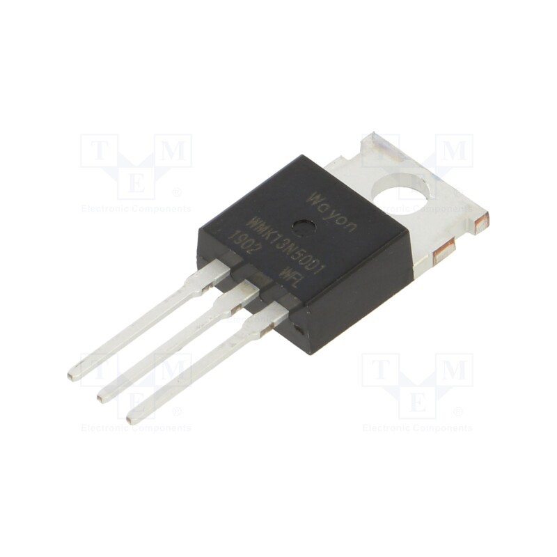 10 pcs : WMK13N50D1 - Transistor: N-MOSFET, unipolar, 500V, 13A, TO220-3