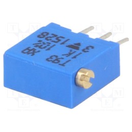 10 pcs : T93XA102KT20 - Potentiometer: mounting, multiturn, 1kΩ, 500mW, THT, ±10%, linear