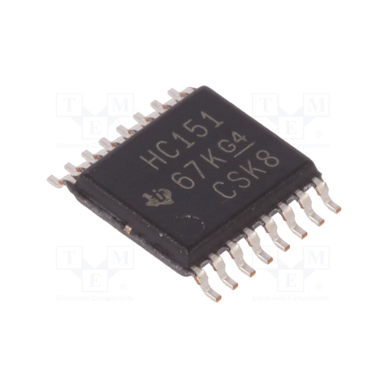 10 pcs : SN74HC151PW - IC: digital, 8 to 1 line,multiplexer,data selector, SMD, TSSOP16