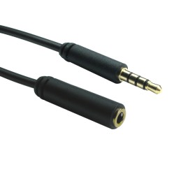 1 pcs - RS PRO Male 3.5mm Stereo Jack to Female 3.5mm Stereo Jack Aux Cable, 2m
