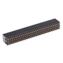 20 pcs - HARWIN Straight Through Hole Mount PCB Socket, 120-Contact, 4-Row, 2mm Pitch, Solder Termination