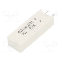 50 pcs : PRM07WJP273B00 - Resistor: wire-wound, cement, THT, 27kΩ, 7W, ±5%, 38x12.5x9mm