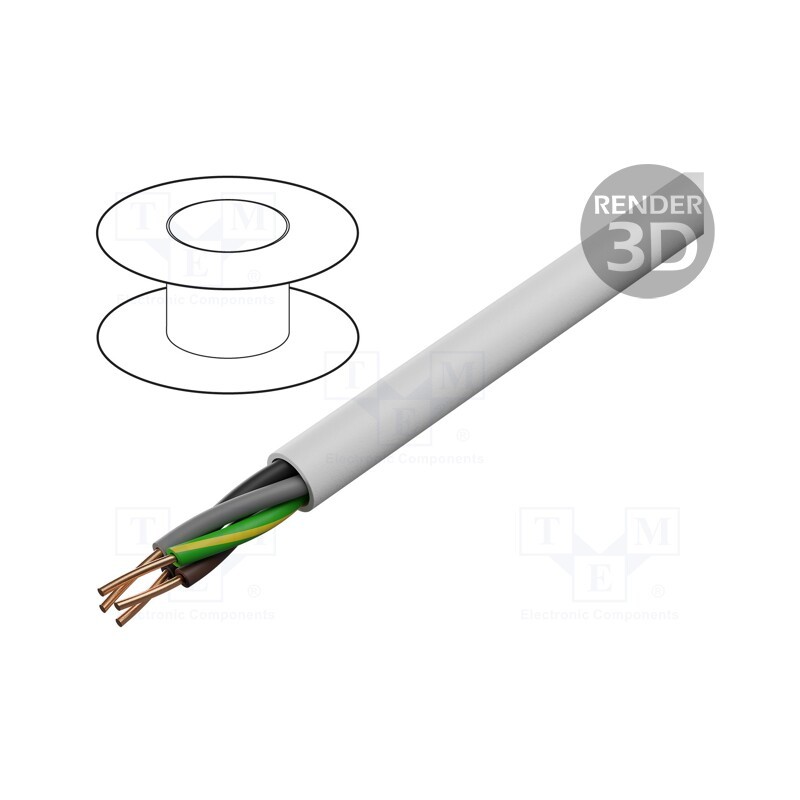 20 m : EK-YDY-4X1 - Wire, YDY, 4G1mm2, round, solid, Cu, PVC, white, 450V,750V, 100m