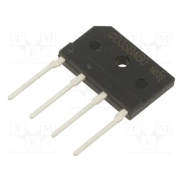 10 pcs : D3SBA60-7000 - Bridge rectifier: single-phase, Urmax: 600V, If: 4A, Ifsm: 80A, flat