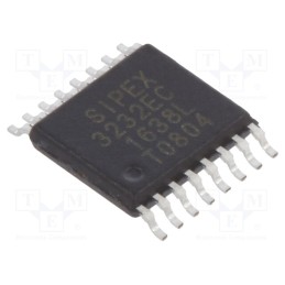 10 pcs : SP3232ECY-L - IC: interface, transceiver, full duplex,RS232, 235kbps, SSOP16
