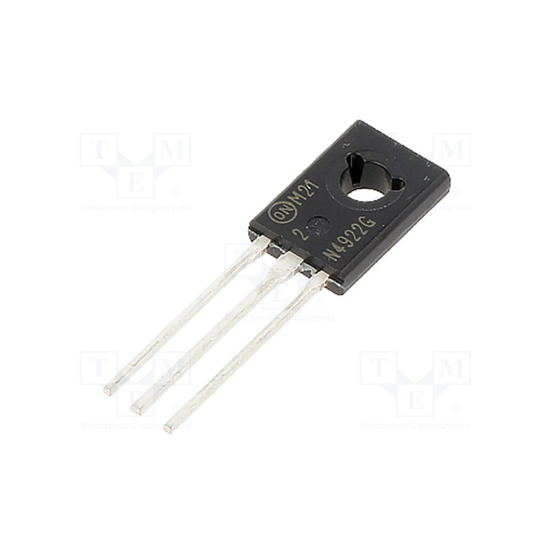 10 pcs : 2N4922G - Transistor: NPN, bipolar, 60V, 1A, 30W, TO225
