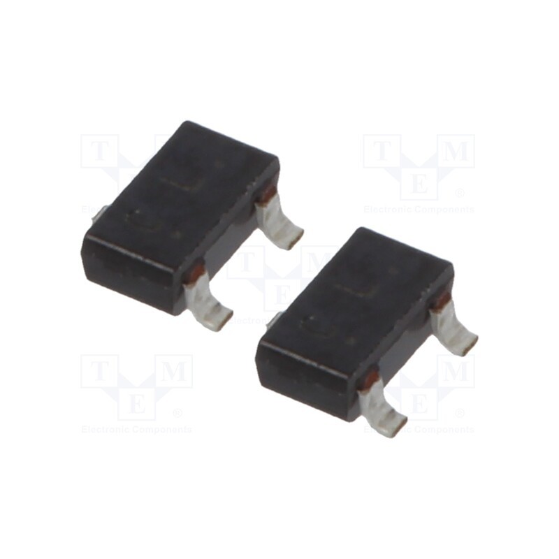 10 pcs : NTE2417 - Transistor: PNP, bipolar, BRT, 50V, 0.1A, 0.2W, SOT23, R1: 22kΩ