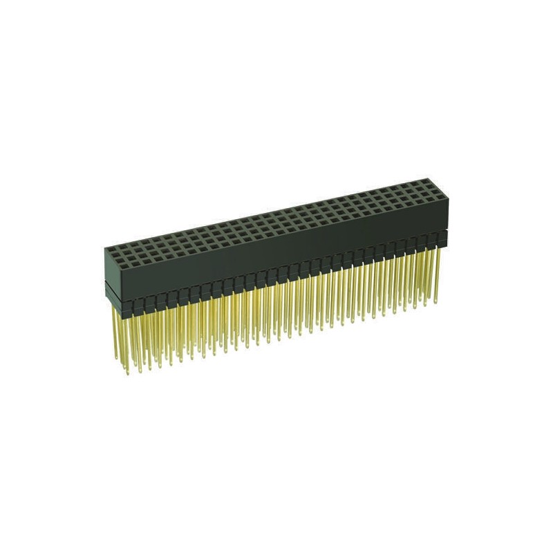 20 pcs - HARWIN Straight Through Hole Mount PCB Socket, 120-Contact, 4-Row, 2mm Pitch, Solder Termination