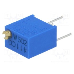10 pcs : 3266W-1-502LF - Potentiometer: mounting, multiturn, 5kΩ, 250mW, ±10%, linear, THT