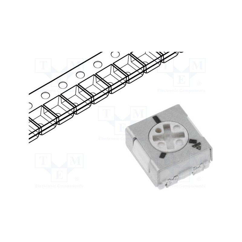10 pcs : TS53YJ102MR10 - Potentiometer: mounting, single turn, 1kΩ, 250mW, SMD, ±20%, linear