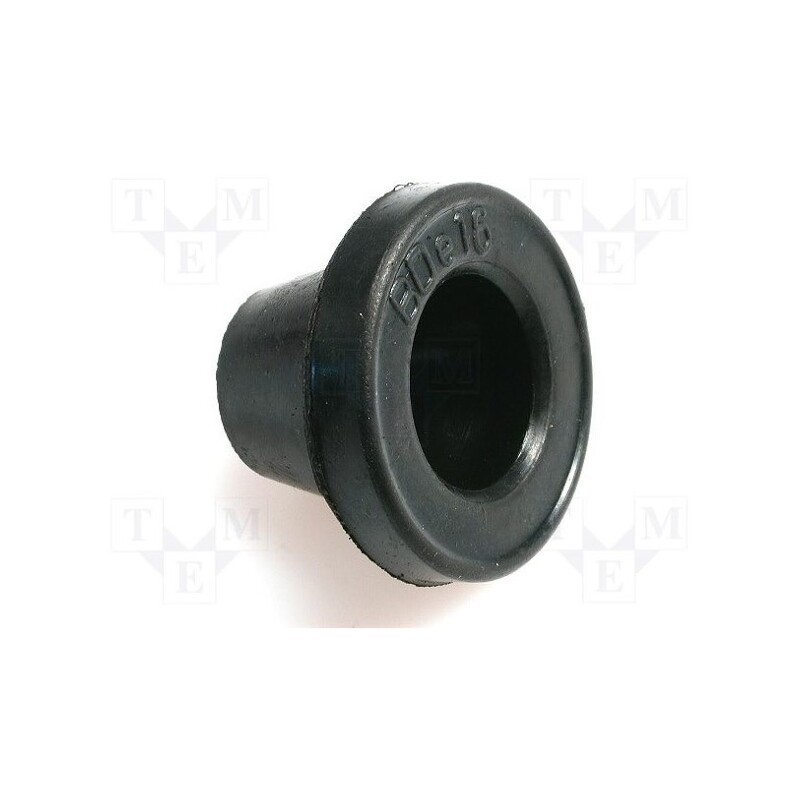50 pcs : BDE 16 - Grommet, Ømount.hole: 23mm, rubber, black, Panel thick: max.2mm