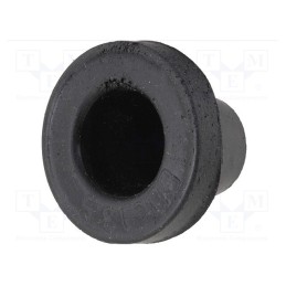 50 pcs : BDE13 - Grommet, Ømount.hole: 21mm, rubber, black, Panel thick: max.2mm