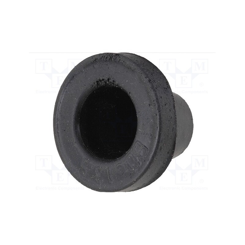 50 pcs : BDE13 - Grommet, Ømount.hole: 21mm, rubber, black, Panel thick: max.2mm