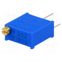 10 pcs : 3296Y-1-102LF - Potentiometer: mounting, multiturn, 1kΩ, 500mW, THT, ±10%, linear