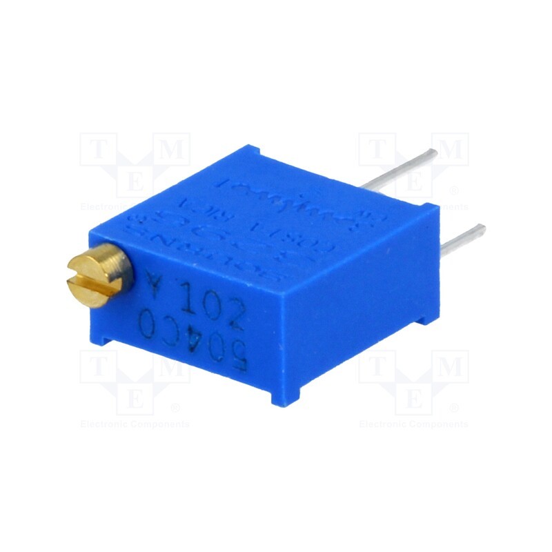 10 pcs : 3296Y-1-102LF - Potentiometer: mounting, multiturn, 1kΩ, 500mW, THT, ±10%, linear