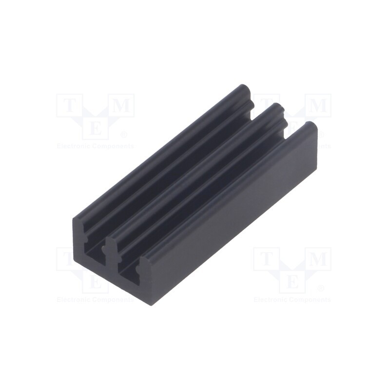 10 pcs : ICKSMDO25SA - Heatsink: extruded, black, L: 25mm, W: 10mm, H: 6mm, 26K/W, aluminium