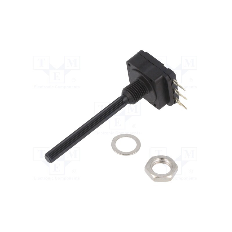 10 pcs : PC16SH-07CP04-104A2020-TA - Potentiometer: shaft, 100kΩ, 200mW, THT, 4mm, plastic, mono, carbon