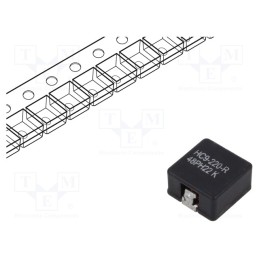 10 pcs : HC9-220-R - Inductor: wire, SMD, 22.4uH, Ioper: 6.3A, 25.7mΩ, ±15%, Isat: 6A