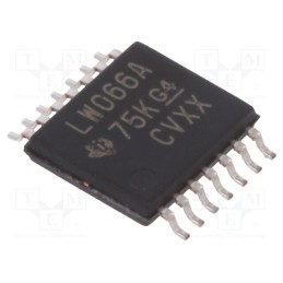 10 pcs : SN74LV4066APW - IC: analog switch, bilateral, Ch: 4, SMD, TSSOP14, 2÷5.5VDC, 74LV