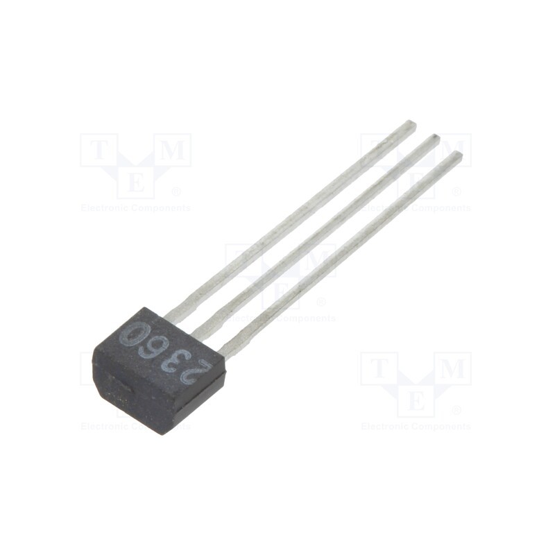 10 pcs : NTE2360 - Transistor: PNP, bipolar, BRT, 50V, 0.1A, 0.3W, TO92, R1: 47kΩ