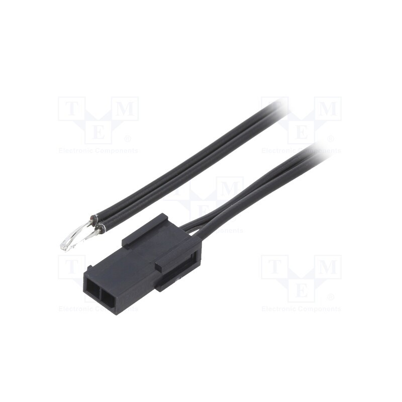 10 pcs : KABX-2PMS-L500 - Cable, Micro-Fit 3.0, male,cables, PIN: 2, 0.5m, 4A, Insulation: PVC