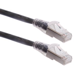 1 pcs - RS PRO Cat6a Male RJ45 to Male RJ45 Ethernet Cable, S/FTP, Black LSZH Sheath, 2m