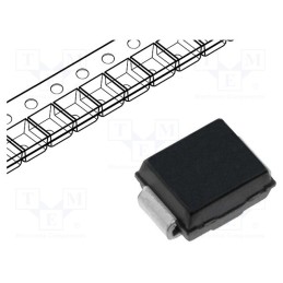 10 pcs : P6SMB7.5CA - Diode: TVS, 600W, 7.5V, 54A, bidirectional, ±5%, DO214AA,