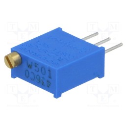 10 pcs : 3296W-1-501LF - Potentiometer: mounting, multiturn, 500Ω, 500mW, THT, ±10%, linear