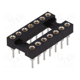 20 pcs : DS1001-01-14BT1NSF6X - Socket: integrated circuits, DIP14, Pitch: 2.54mm, precision, THT