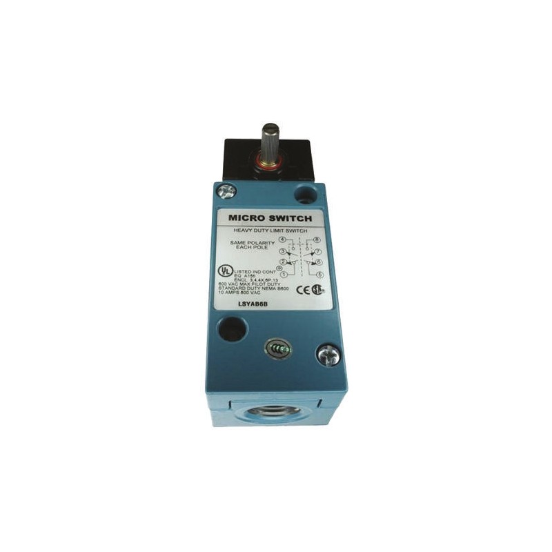 1 pcs - Honeywell HDLS Series Plunger Limit Switch, 2NO/2NC, IP65, IP66, IP67, DPDT, Die Cast Zinc Housing, 600V ac Max, 10A Max