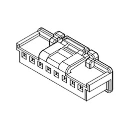 25 pcs - Molex Male Crimp Connector Housing, 2mm Pitch, 6 Way, 1 Row