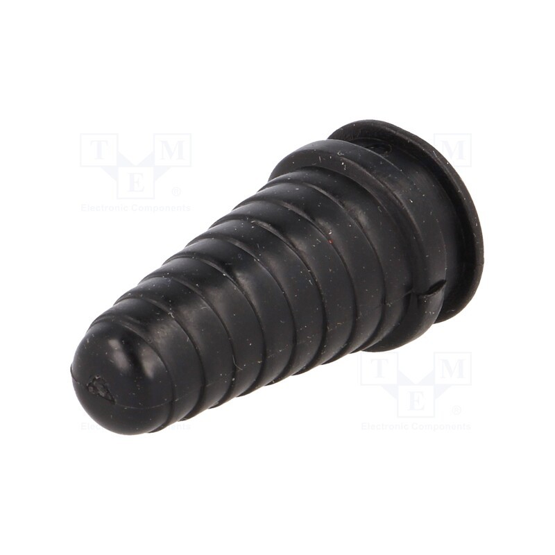 50 pcs : 1251347 - Grommet, stepped, PVC, black, Øcable: 5÷9mm, t: 3mm