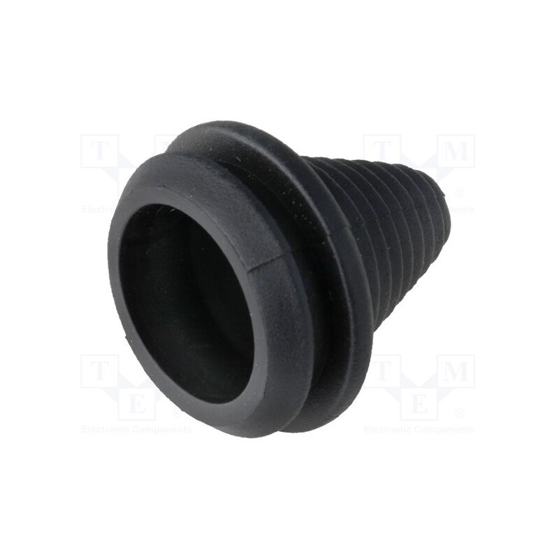 50 pcs : 1251348 - Grommet, stepped, PVC, black, Øcable: 5÷17mm, t: 3mm