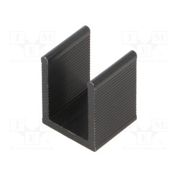 10 pcs : PR10/11/SE - Heatsink: extruded, U, SOT32,TO126, black, L: 11mm, W: 12mm, H: 15mm