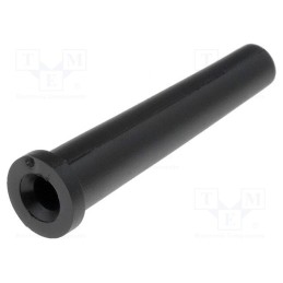 50 pcs : 15517 - Strain relief, Ømount.hole: 7.5mm, Øhole: 4mm, PVC, black, L: 38.9mm