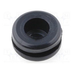 50 pcs : 19432 - Grommet, with bulkhead, Ømount.hole: 9.9mm, Øhole: 6.4mm, PVC
