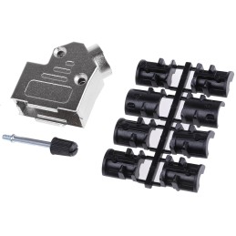 1 pcs - ASSMANN WSW AMET Series Zinc Angled D Sub Backshell, 9 Way