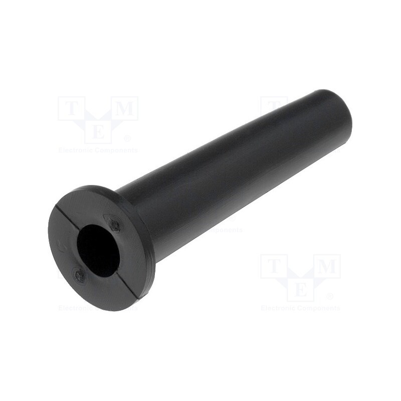 50 pcs : 60218 - Strain relief, Ømount.hole: 9.6mm, Øhole: 6.2mm, PVC, black