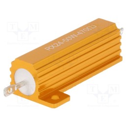 10 pcs : AHP50W-470RF - Resistor: wire-wound, with heatsink, 470Ω, 50W, ±1%, 30ppm/°C