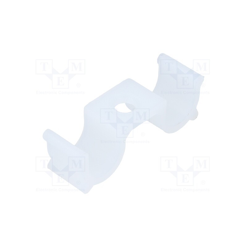 50 pcs : DHURCS-4-01 - Screw mounted clamp, polyamide, natural, Cable P-clips