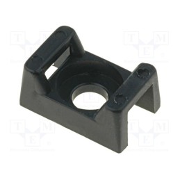 50 pcs : FTH-13R-01BK-M - Holder, screw, black, L: 15.2mm, Width: 9.7mm, cable ties