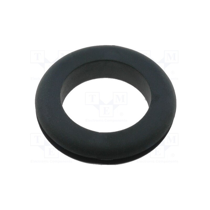 50 pcs : HG-9 - Grommet, Ømount.hole: 17.1mm, Øhole: 14.2mm, black, UL94HB