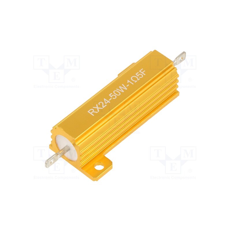 10 pcs : AHP50W-1R5F - Resistor: wire-wound, with heatsink, 1.5Ω, 50W, ±1%, 50ppm/°C