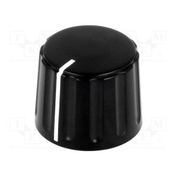 10 pcs : GW21B - Knob, conical,with pointer, ABS, Øshaft: 6mm, Ø21.5x17.1mm, black