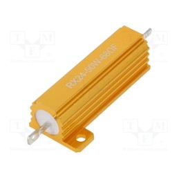 10 pcs : AHP50W-68RF - Resistor: wire-wound, with heatsink, 68Ω, 50W, ±1%, 50ppm/°C