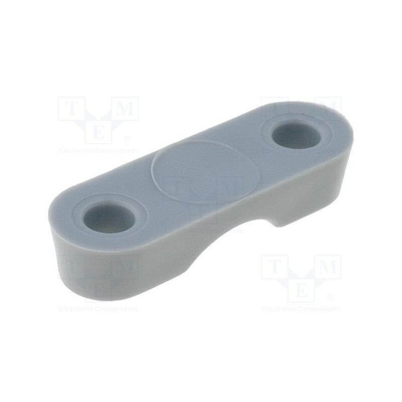 50 pcs : SRCC-1 - Screw mounted clamp, polyamide, grey, UL94V-2, Ømount.hole: 3mm