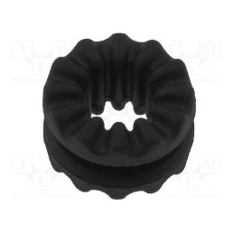 50 pcs : VG-1 - Grommet, Ømount.hole: 6.35mm, black, Panel thick: max.1.45mm